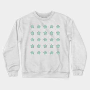 Mint Stars with eyelashes Crewneck Sweatshirt